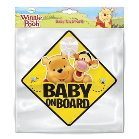 2 Winnie The Pooh Personalised Baby On Board Car Sign 